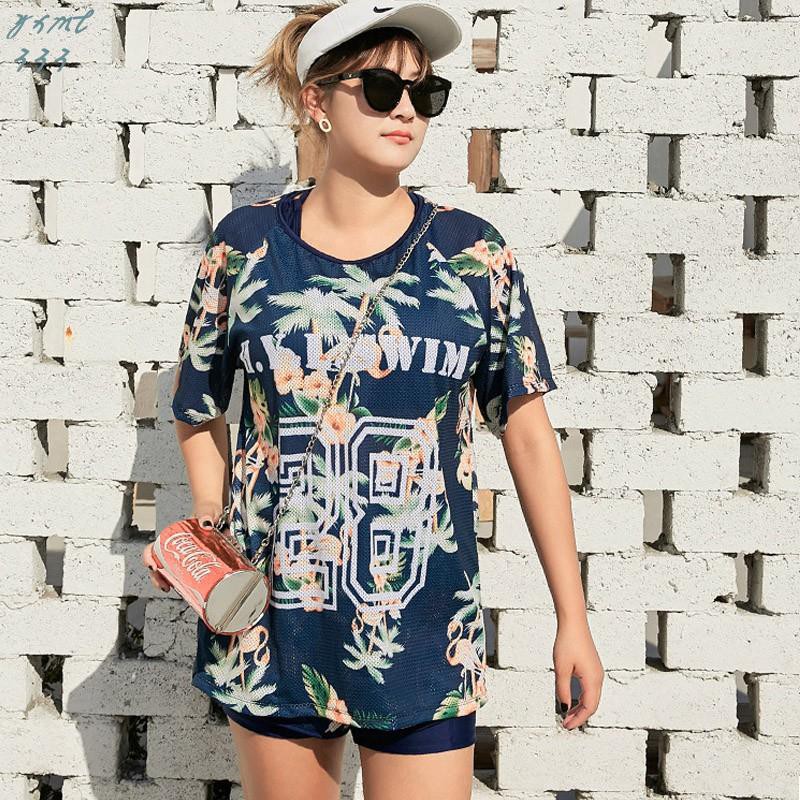 Bộ Đồ Bơi Jersey Phong Cách Hàn Quốc Size 3xl-7Xl❤️Thời Trang Bộ Đồ Bơi Hai Mảnh Kiểu Dáng Thể Thao Trẻ Trung Năng Động Cho Nữ | BigBuy360 - bigbuy360.vn