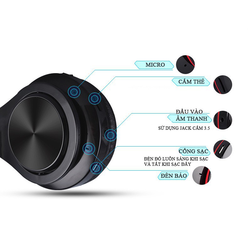 Tai nghe bluetooth chụp tai b3 cao cấp, Âm bass cực căng chống ồn hiệu quả có mic đàm thoại 2 chiều - BH 12 Tháng.