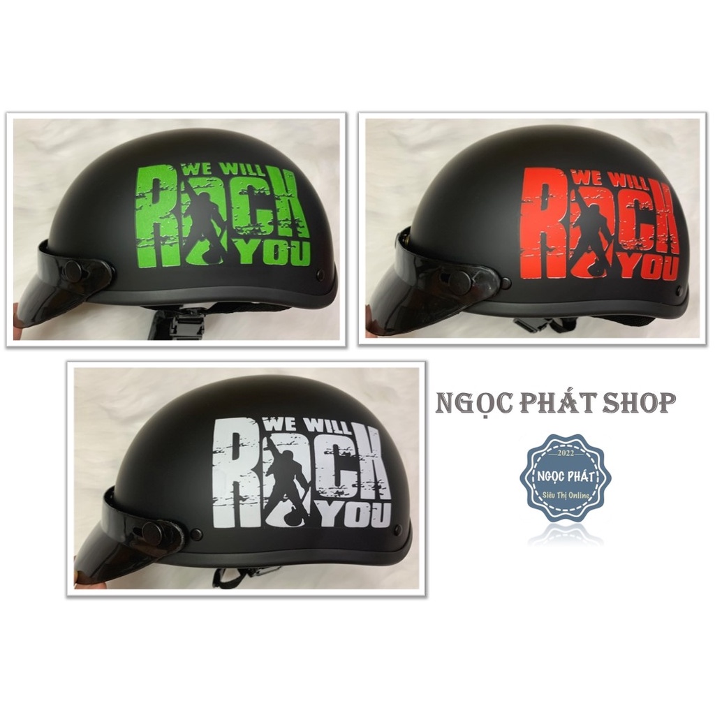Mũ bảo hiểm trơn Rock xước [GIÁ XƯỞNG]