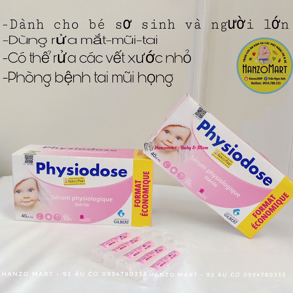 NƯỚC MUỐI SINH LÝ PHÁP PHYSIODOSE (MÀU HỒNG)