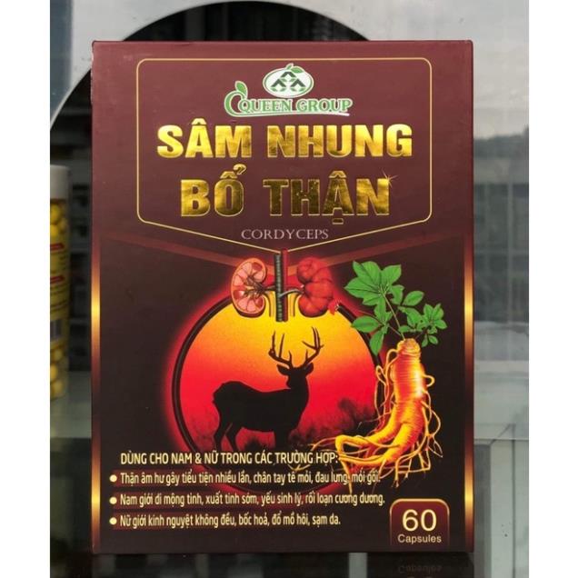 Bổ thận Sâm nhung Cordycep tăng cường sinh lý nam nữ - giảm chứng thận hư thận yếu hộp 60 viên