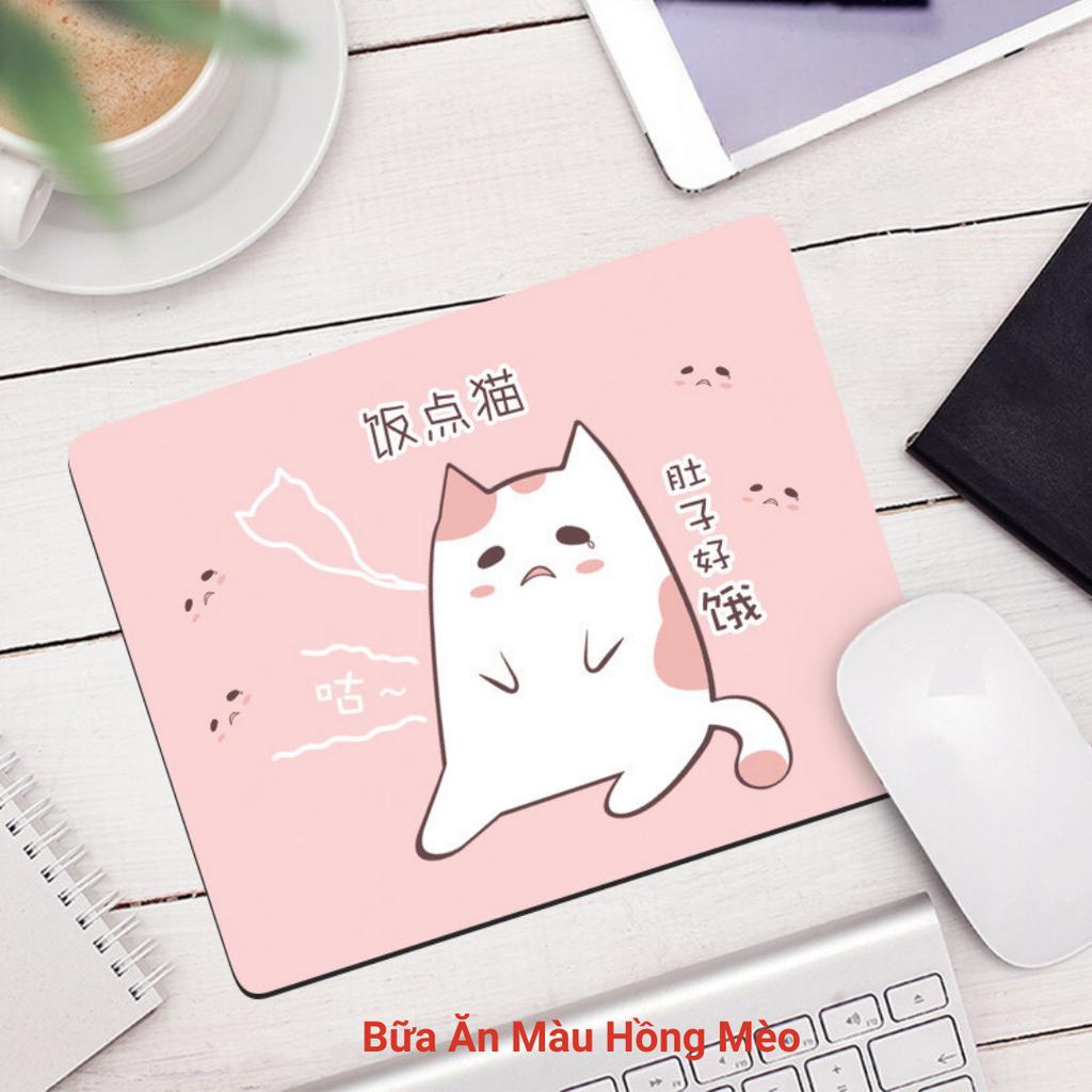 Miếng Lót Chuột Pad Chuột Máy Tính Hình Chữ Nhật Nhiều Màu Sắc Chống Trơn Trượt Họa Tiết Dễ Thương Chống Thấm Nước