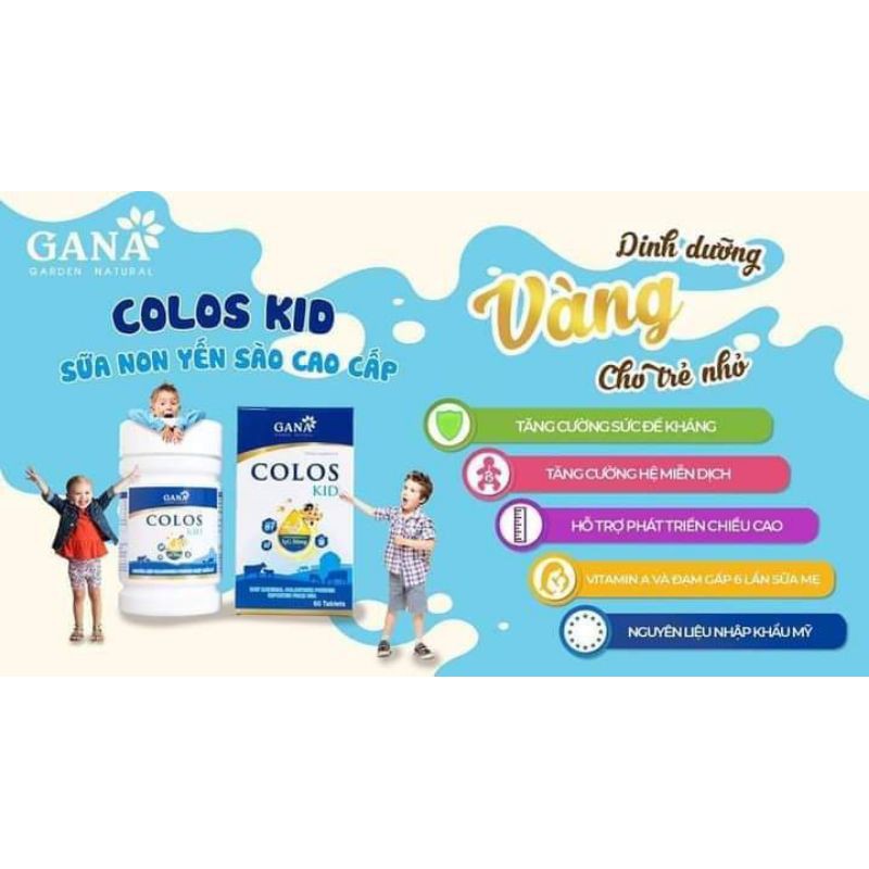 Sữa non Yến sào Colos Kid tăng cân cho bé