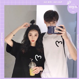 [ SIÊU RẺ] Áo Đôi Nam Nữ Hình Trái Tim Đơn Giản, Áo Đôi Tình Yêu, Tình Bạn Đẹp