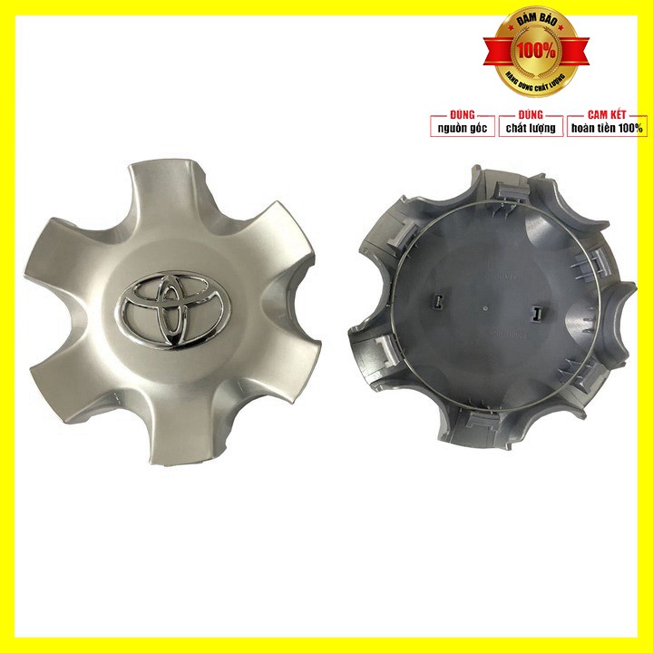 Logo chụp mâm, ốp lazang bánh sau xe ô tô Toyota Fortuner 2005-2011 và Toyota Hilux 2008-2012 TY-088