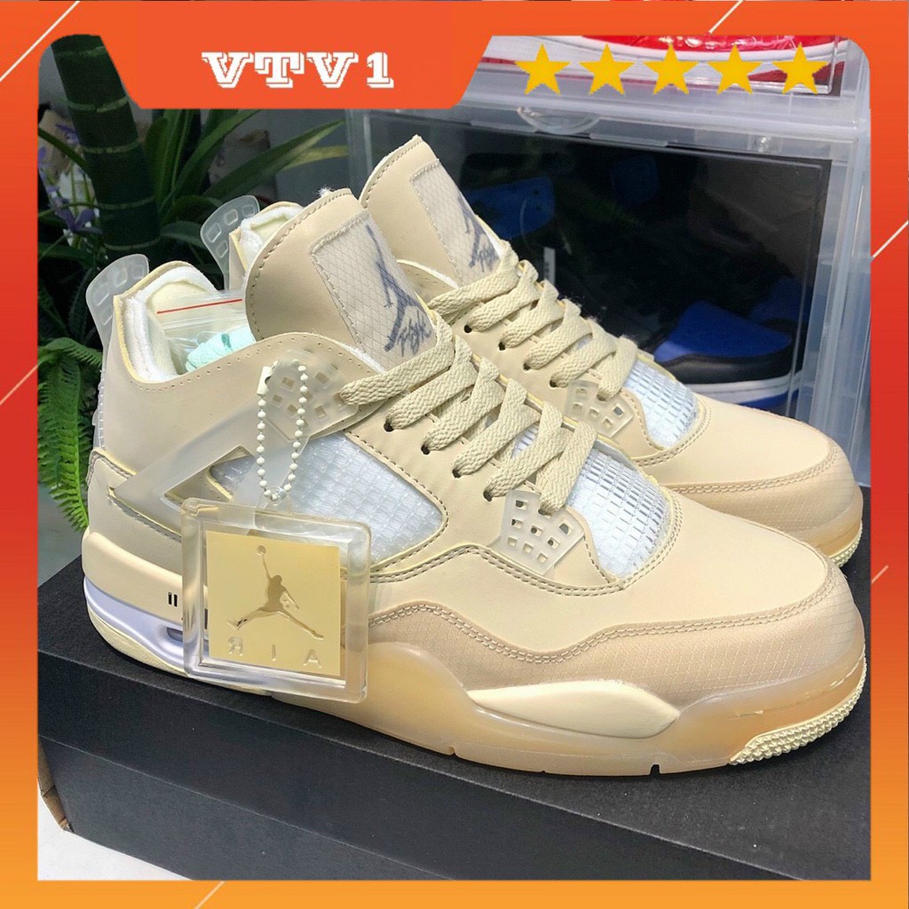 [ jordan4 vàng cát] giày thể thao nam nữ 1/1 siêu hót