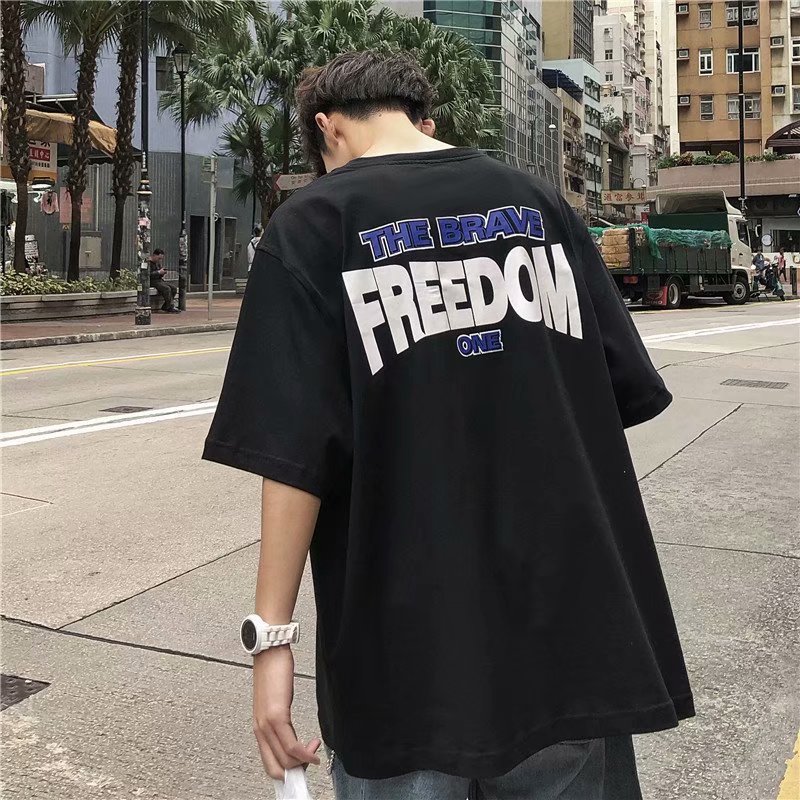 Áo Thun Ngắn Tay Form Rộng Phong Cách Năng Động Trẻ Trung Dành Cho Nam / Size M-8Xl