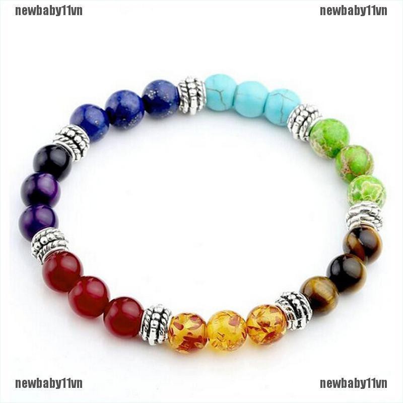 Vòng đá 7 hạt Chakra độc đáo thời trang dành cho nữ