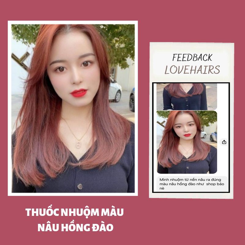 Thuốc Nhuộm Tóc Nâu Hồng Đào - Giúp Khuôn Mặt Bạn Bừng Sáng, Trẻ Trung - Love Hairs | BigBuy360 - bigbuy360.vn