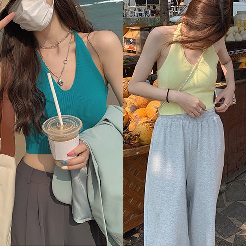 Áo Ống Hai Dây Dáng Ngắn Phong Cách Đường Phố Thời Trang Mùa Hè Cho Nữ