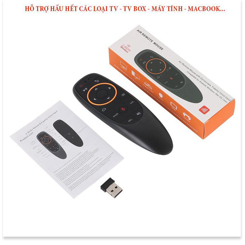 ✔️ [Bảo Hành 1 Đổi 1] Chuột Bay Không Dây Điều Khiển Giọng Nói Air Mouse Remote Voice G10S Cao Cấp, Kết Nối Nhanh Nhạy