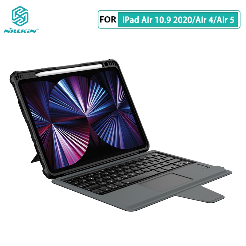 Ốp lưng iPad Air 4 NILLKIN Touch Pad với Bàn phím Bluetooth ốp lưng cho iPad Pro 11 2021 / Air 5 / 9th Generation với Hộp đựng bút chì