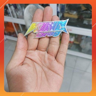 Tem logo , tem titan chữ KingDrag màu điện phân cực đẹp