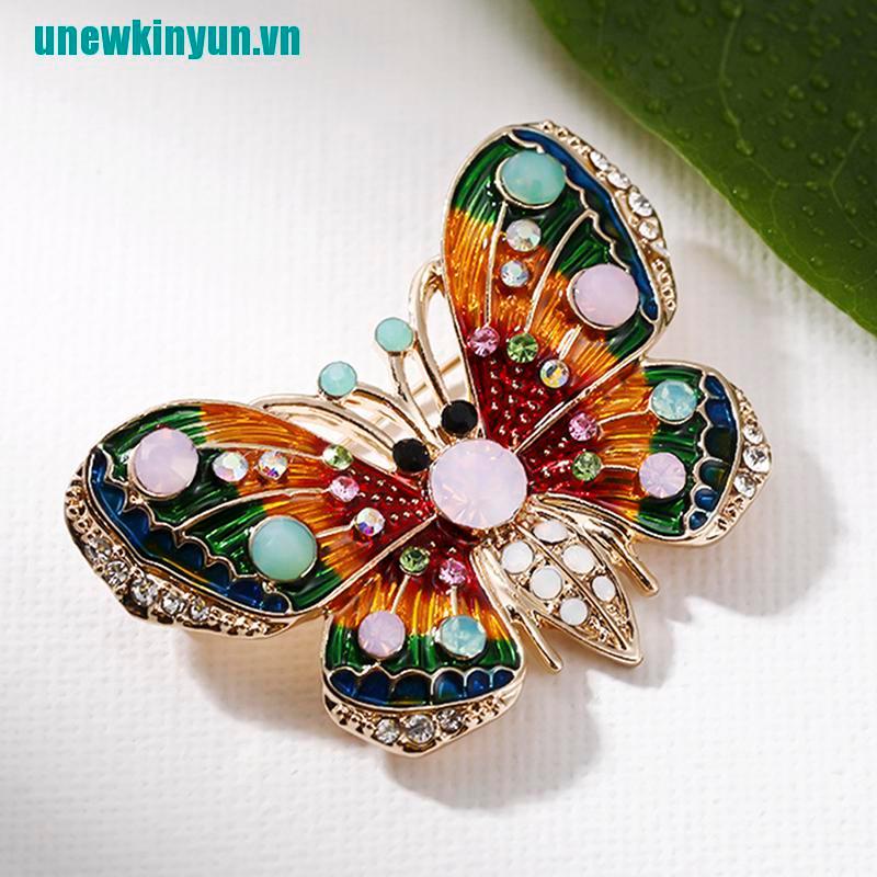 Y●Ghim Cài Áo Hình Chú Bướm Đính Đá Nhân Tạo Dễ Thương Cho Nữ