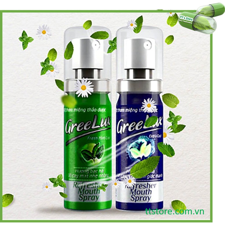 Xịt Thơm Miệng Thảo Dược GREELUX [Chai 12ml] Extra Cool / Fresh Mint Cool [Grelux, greenlux, greelus]