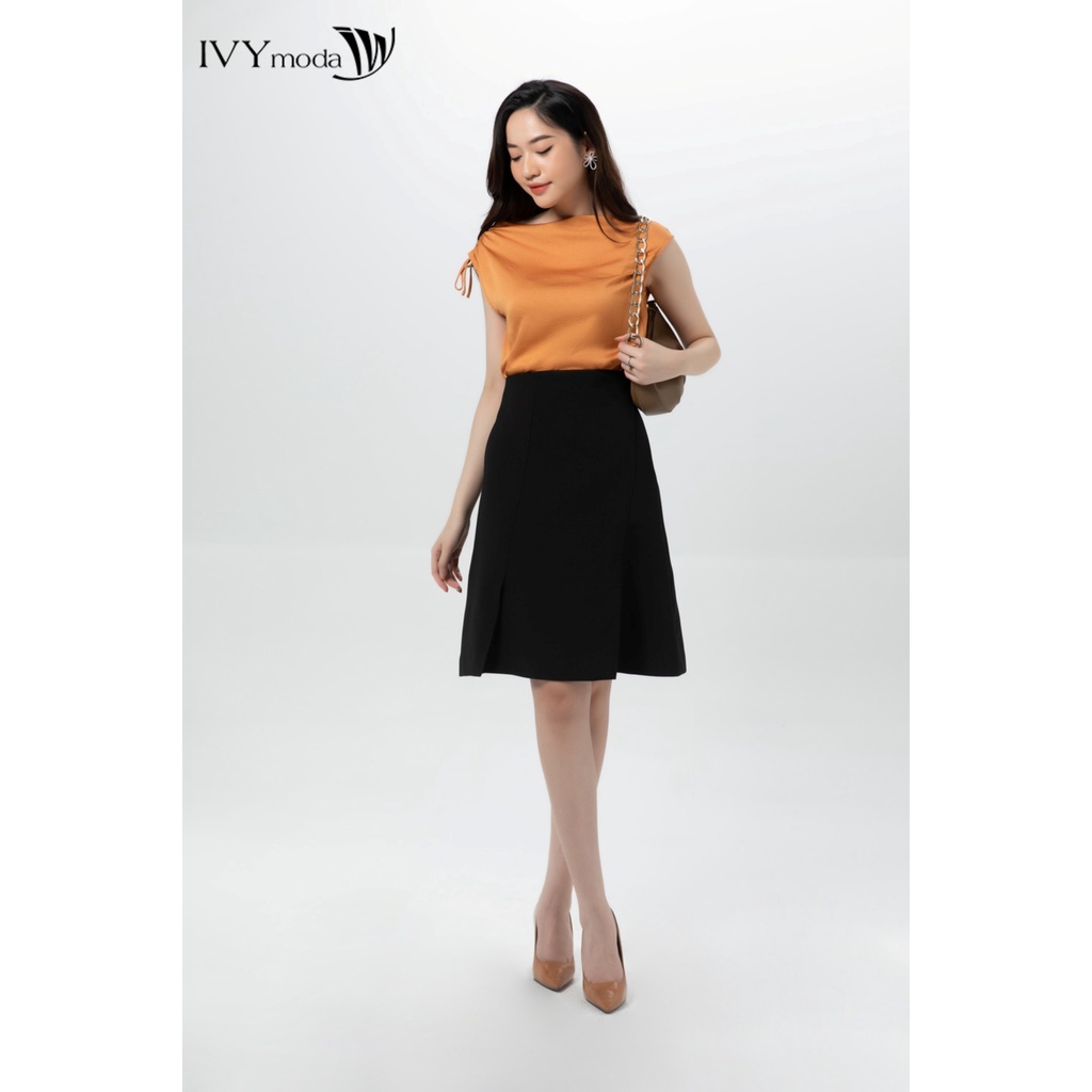 Chân váy 2 lớp xếp lệch IVY moda MS 31M7495