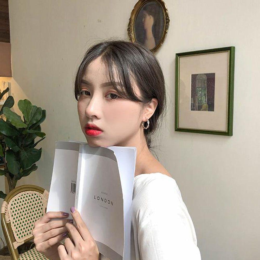 Bông Tai Hình Tròn Xoắn Ốc Phong Cách Hàn Quốc Thời Trang Dự Tiệc