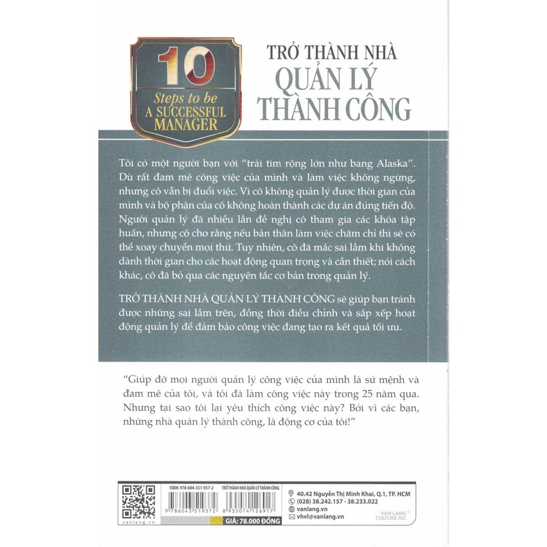 Sách - 10 Bước Thực Hành - Trở Thành Nhà Quản Lý Thành Công