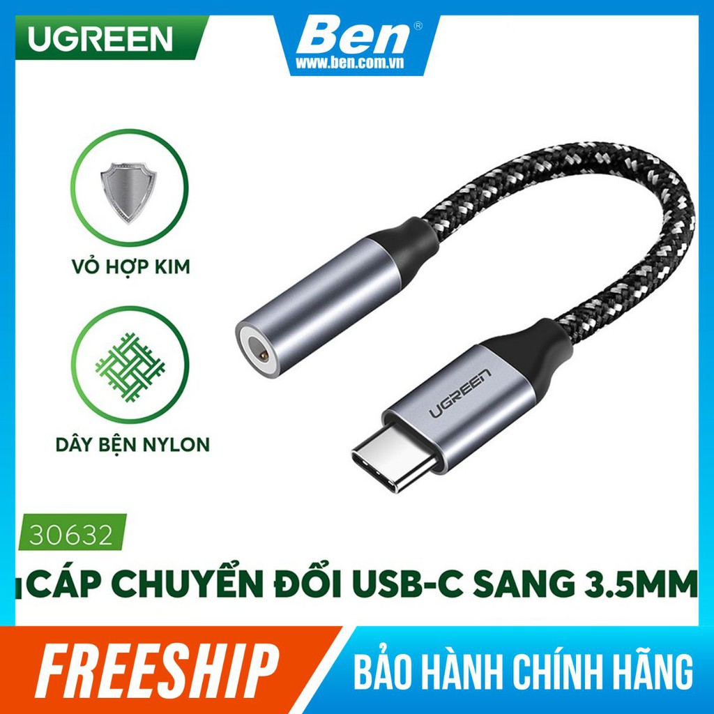 Cáp chuyển đổi từ cổng USB type C sang 3.5mm UGREEN AV142 30632