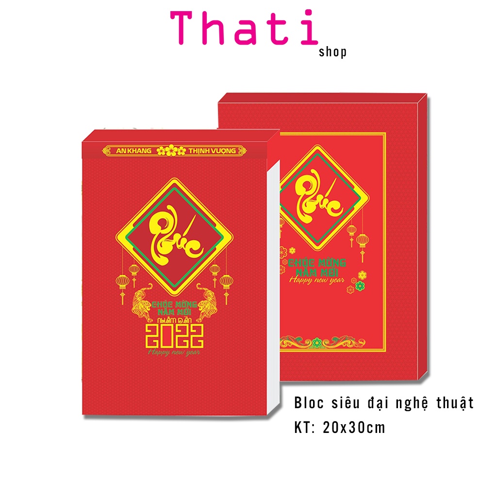 Lịch bloc 2022, lịch 2022 siêu đại nghệ thuật 20x30cm