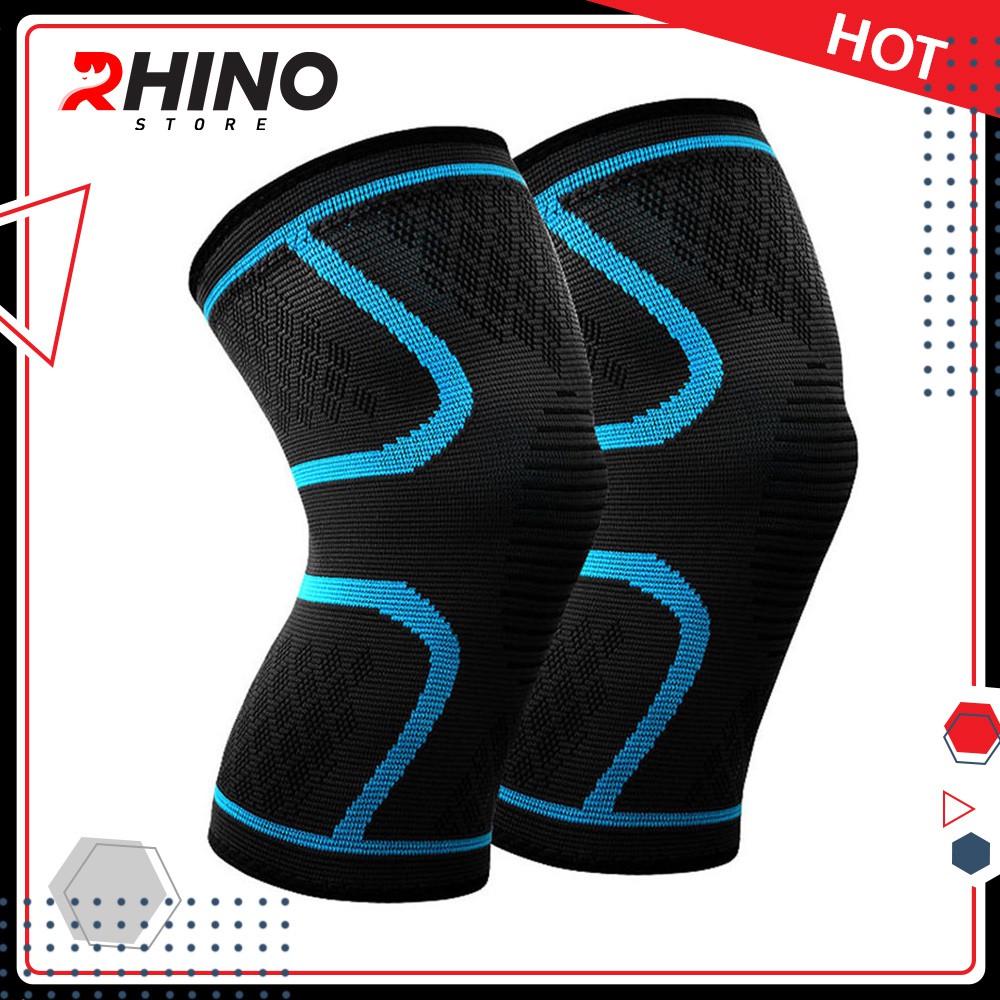 Băng bảo vệ đầu gối Rhino P7718 (1 Đôi) Bó gối thể thao Đai bảo vệ khớp gối - Hàng chính hãng dành cho cả nam và nữ