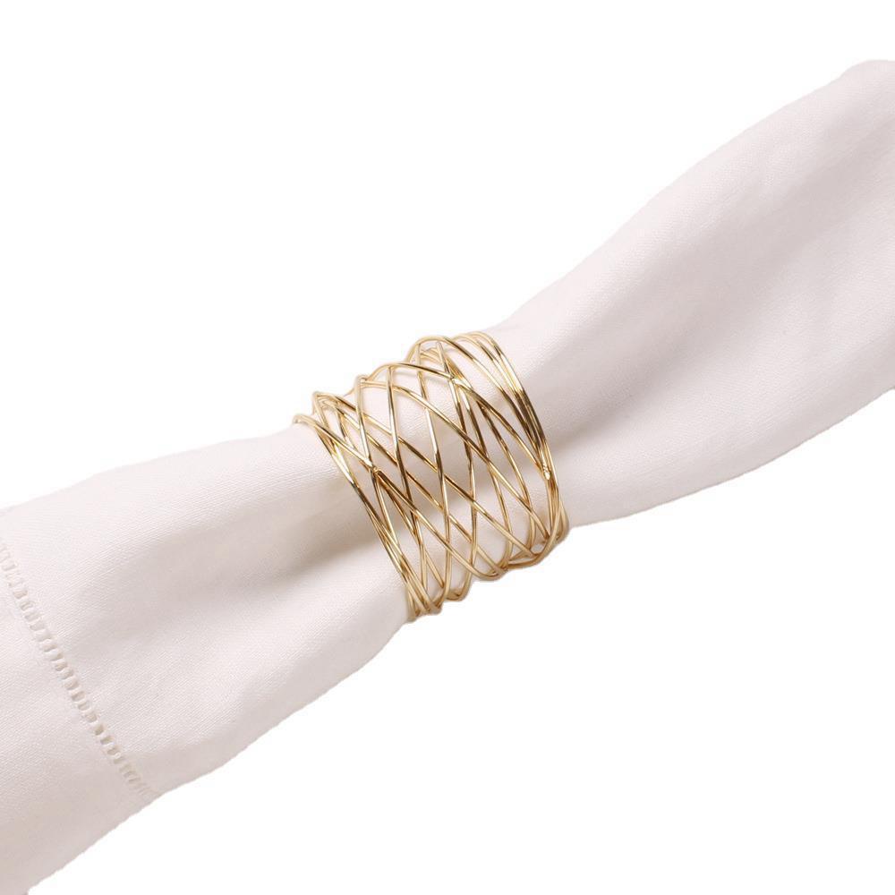 1 / 6 Vòng Khóa Khăn Ăn Trang Trí Bàn Tiệc Cưới Chất Lượng Cao