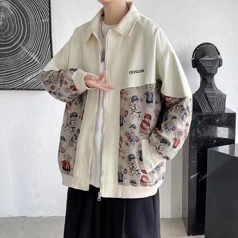 Áo Khoác Nam Tay Dài Cổ Vuông Phong Cách Nhật Bản Mới