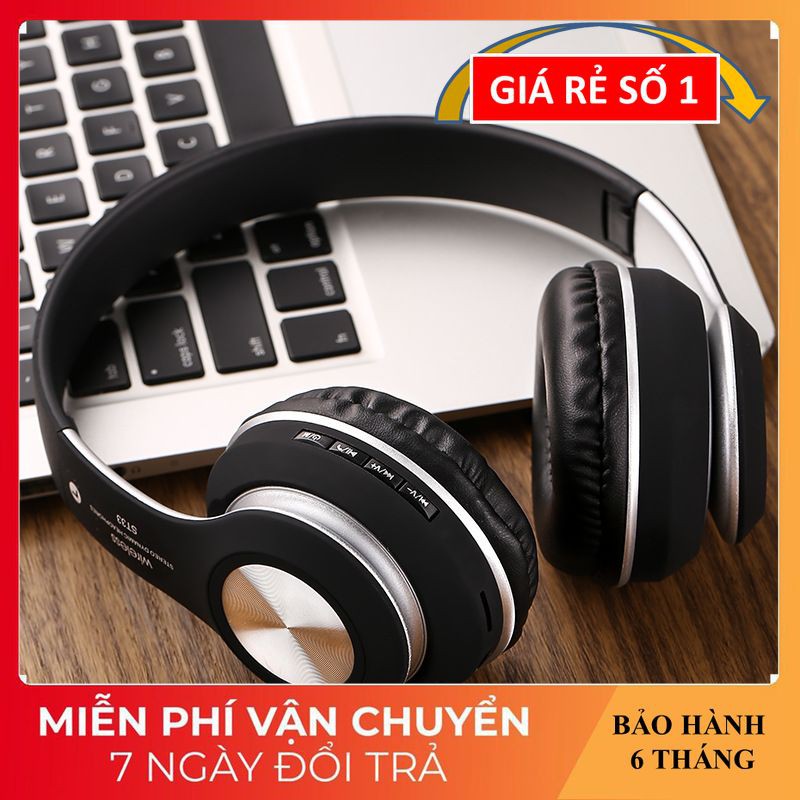 Tai Nghe Chụp Tai ❤️FREESHIP❤️ Tai Nghe Không Dây Âm Thanh Sống Động - Tai Nghe Bluetooth ST-33 Hỗ Trợ Thẻ Nhớ, Nghe FM