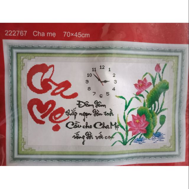 Tranh thêu cha mẹ