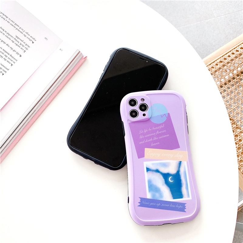 Ốp lưng iphone Purple Letter IMD viền cong dày dặn 5/5s/6/6plus/6s/6splus/7/7plus/8/8plus/x/xs/11/12/pro/max/plus/promax | BigBuy360 - bigbuy360.vn