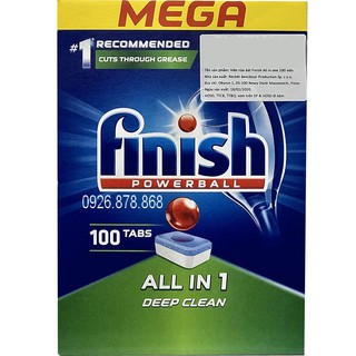 Viên rửa bát Finish All in one 100 viên