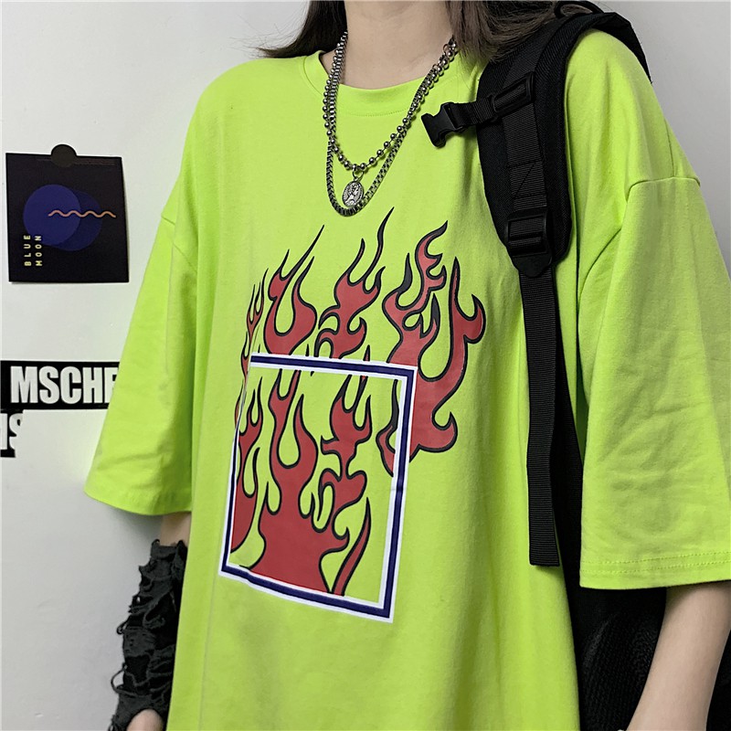 Áo thun Unisex form rộng neon, áo phông tay lỡ ATL917