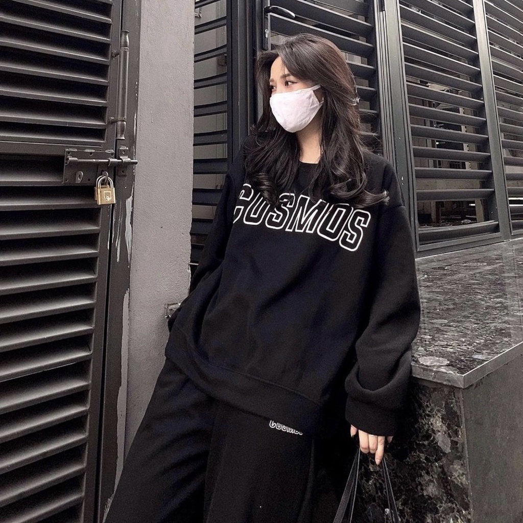 Set Nỉ Cosmos Unisex Chất đẹp 🌸 Bộ đồ quần jogger áo dài tay sweater form rộng nam nữ Ulzzang 🌸