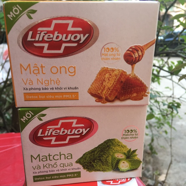 COMBO 2 XÀ PHÒNG BÁNH LIFEBUOY MATCHA VÀ KHỔ QUA 90g