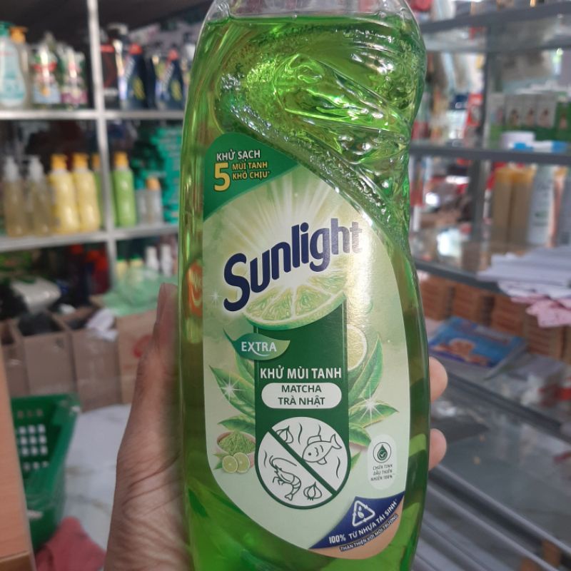 Nước rửa chén Sunlight Extra trà xanh matcha Nhật Bản chai 750g