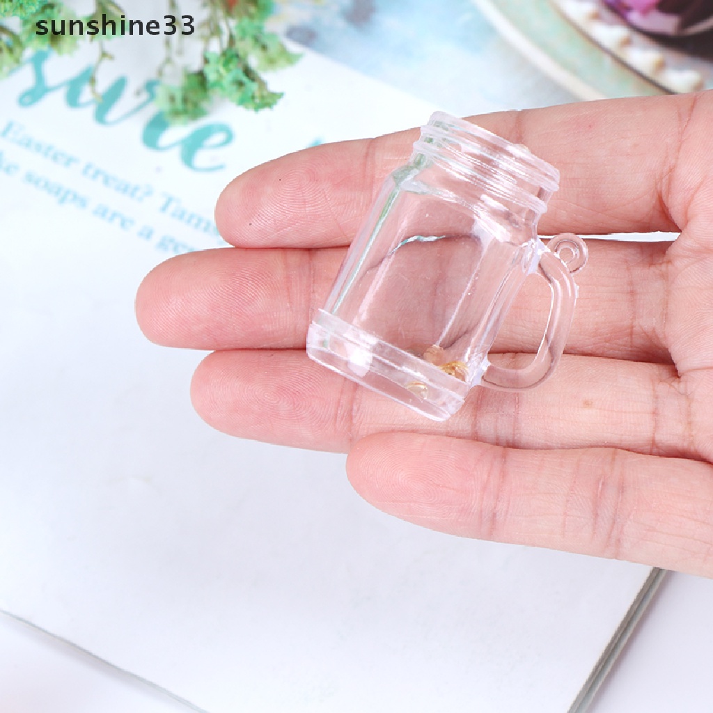 SU 1Pc 1:12 1:6 DIY Plastic Transparent Miniature Cup Dollhouse Craft Home Decor n