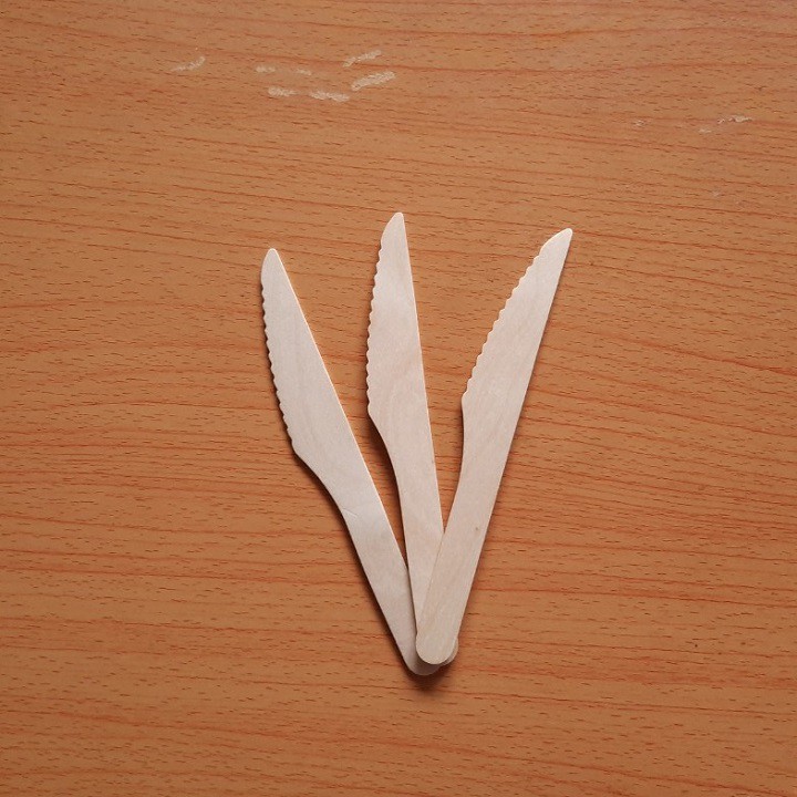 Dao Gỗ Dùng Một Lần - Dao Cắt Bánh Kem- 10 Cái