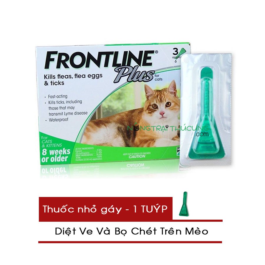 1 Tuýp Nhỏ Gáy Trị Ve và Bọ Chét Trên Mèo - FRONTLINE PLUS CAT