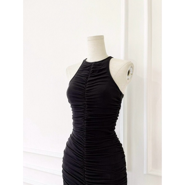 Đầm body nhún con sâu