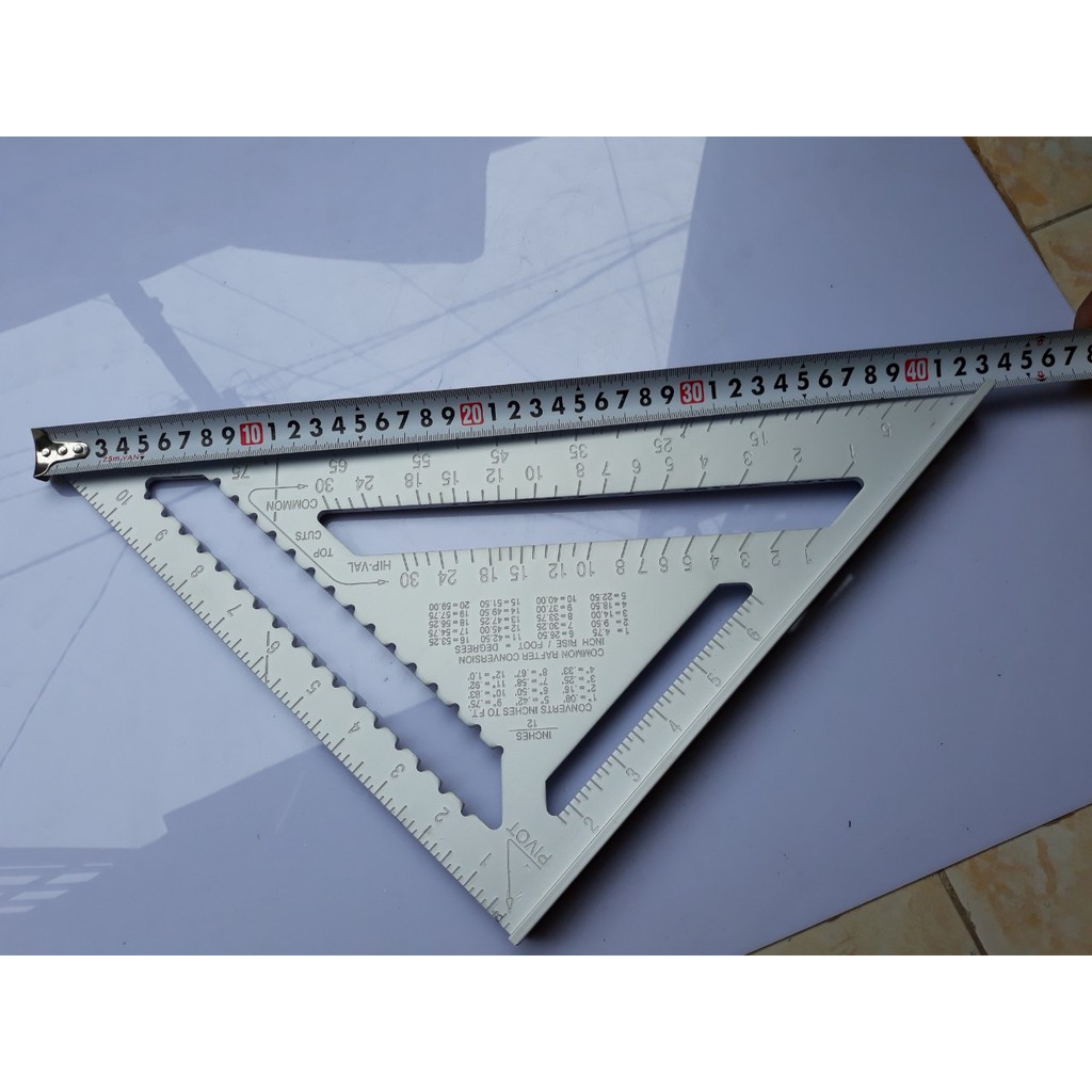 THƯỚC EKE TAM GIÁC NHÔM - LOẠI LỚN