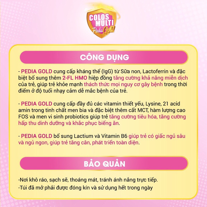 Mama sữa non colos multi pedia gold