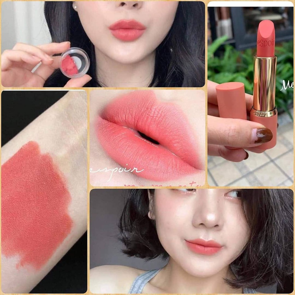 CAM KẾT CHUẨN AUTH- Son Espoir Nowear Lipstick Power Màu CR505 Memento (cam san hô đất)