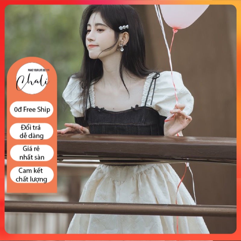 SET VÁY ÁO CROPTOP NỮ, ĐẦM CÔNG SỞ Dáng Xòe, Váy Công Chúa Thời Trang Đầm Nữ Liền Thân V014