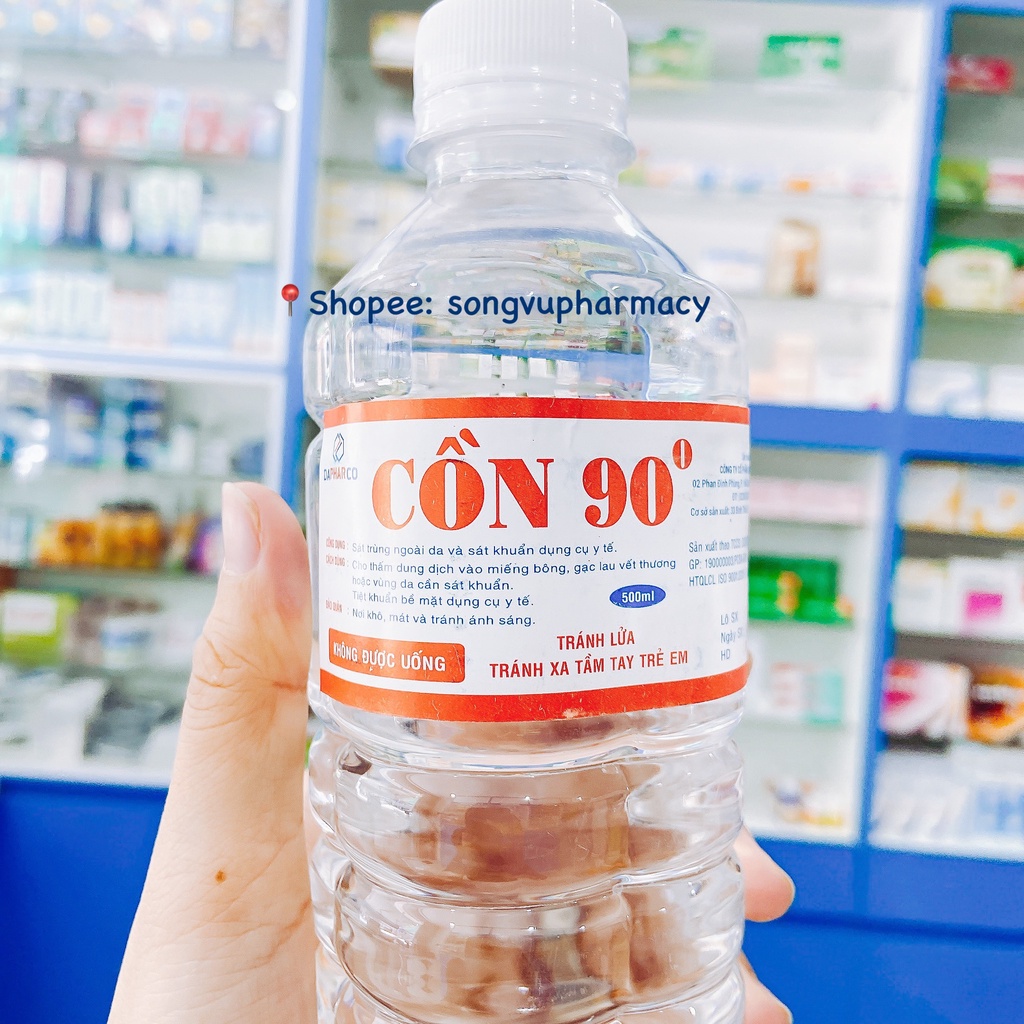 Cồn y tế 70-90 độ 500ml Sát khuẩn, tiệt trùng