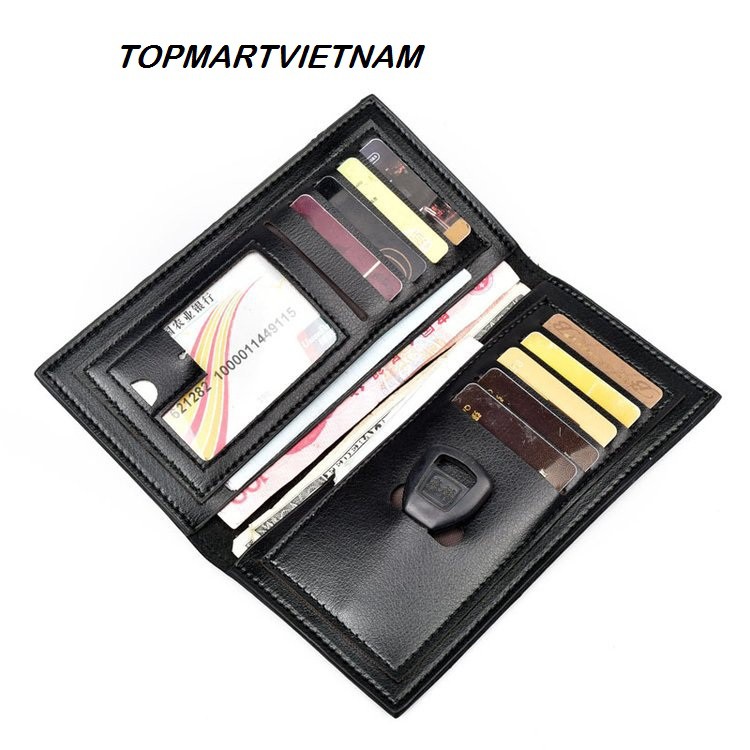 Ví Da Nam Kiểu Dáng Ví Dài Cầm Tay Sang Trọng Nhiều Ngăn Đựng Thẻ VINAM