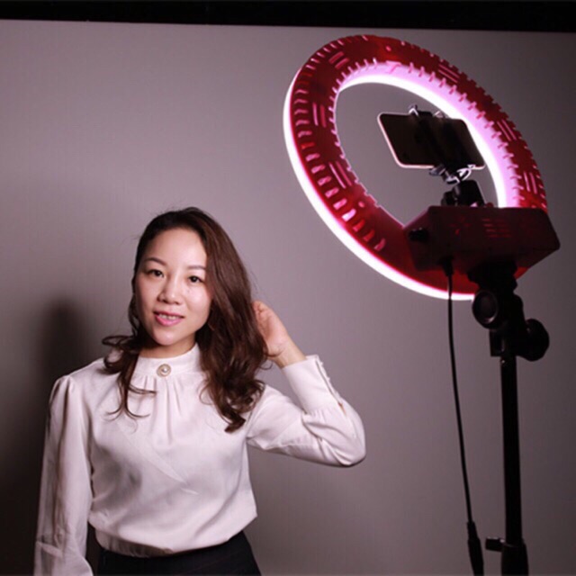 Đèn Led Livestream Makeup Spa 14inch 35cm 240 bóng led đủ phụ kiện