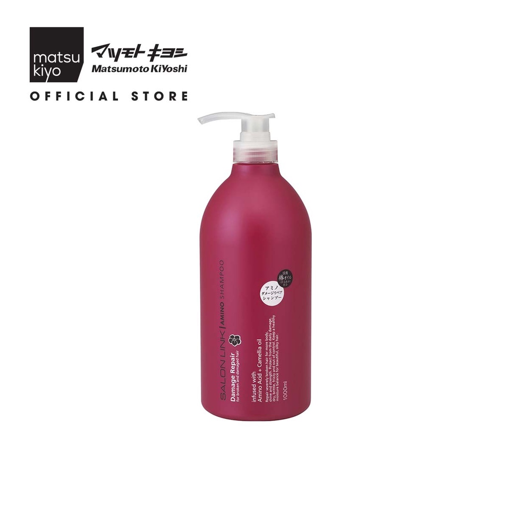 Dầu gội amino chăm sóc tóc hư tổn chiết xuất hoa trà Matsukiyo Salon Link - 1000ml