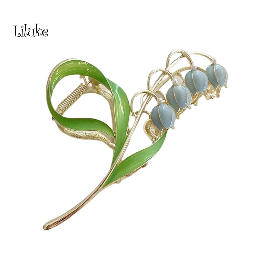 Kẹp Tóc LK Họa Tiết Hoa Lily Thanh Lịch Cho Nữ