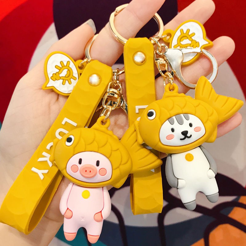 Móc Khóa Hình Mèo Hoạt Hình Xinh Xắn