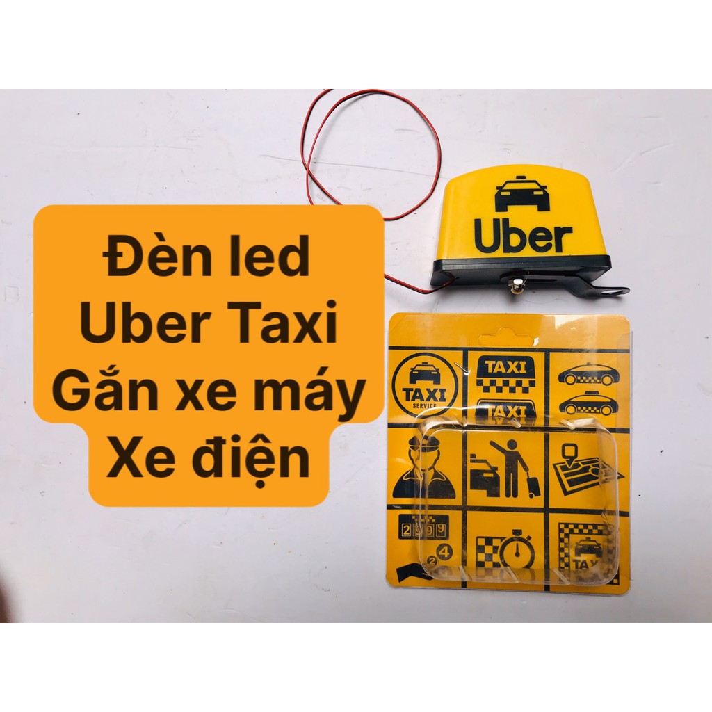 [CÓ VIDEO] Đèn Uber Taxi có đèn gắn xe máy xe điện cực đẹp và thời trang - Đèn xe Việt